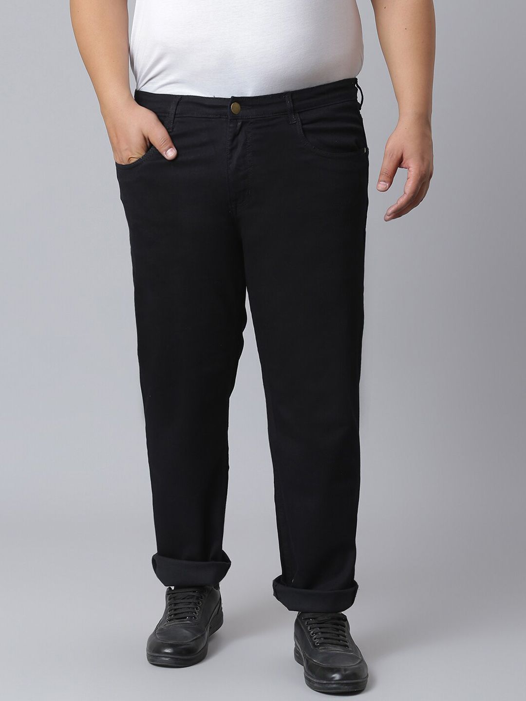 Instafab Plus Men Black Jeans