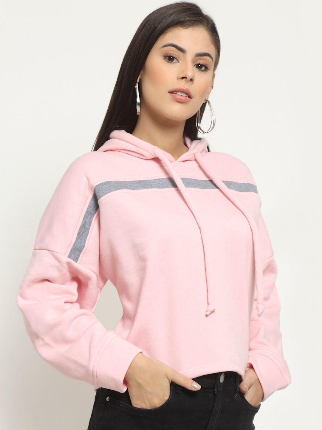 Rute Women Pink Hooded Sweatshirt Price in India