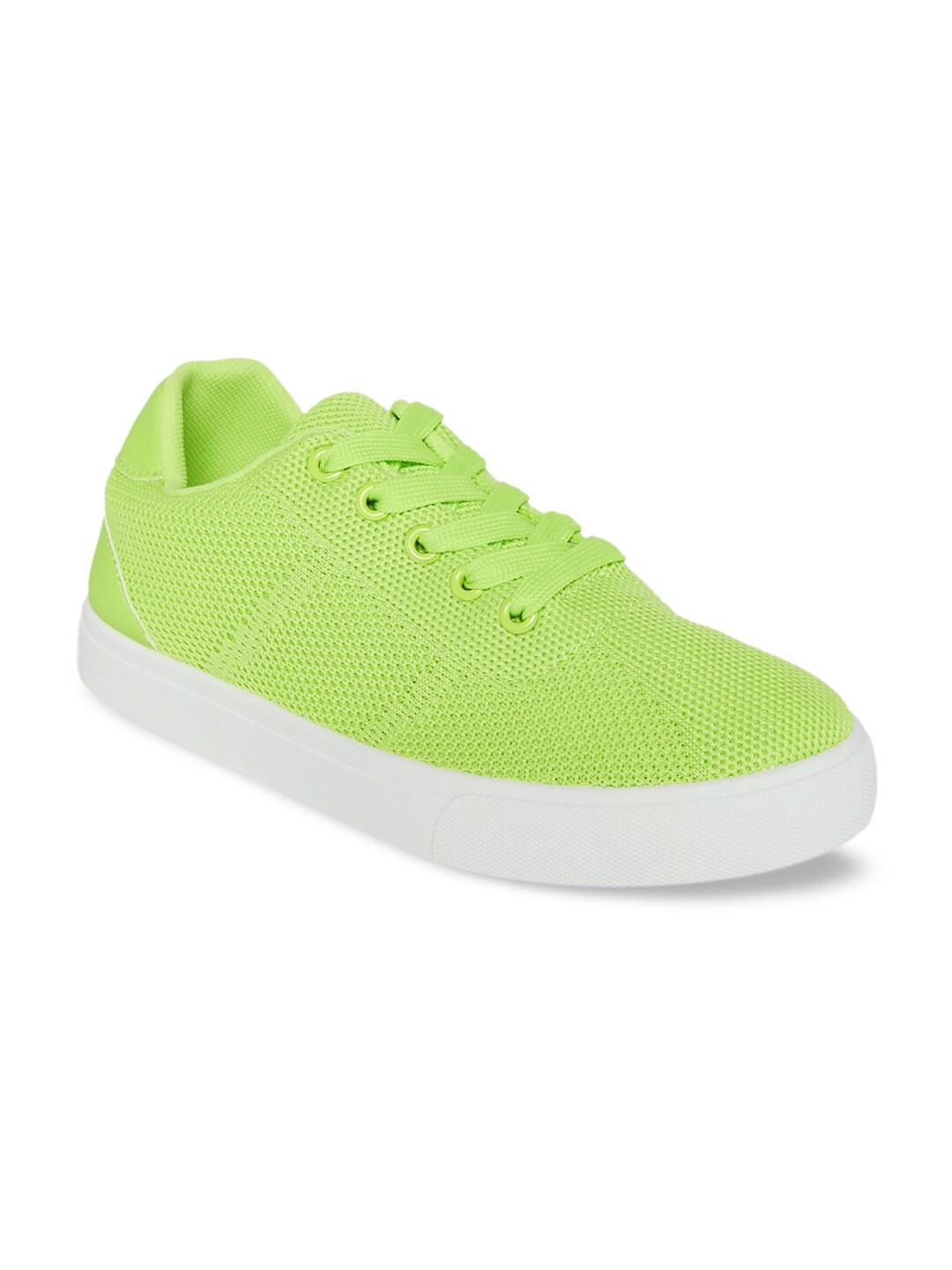 Forever Glam by Pantaloons Women Lime Green Woven Design Sneakers Price in India