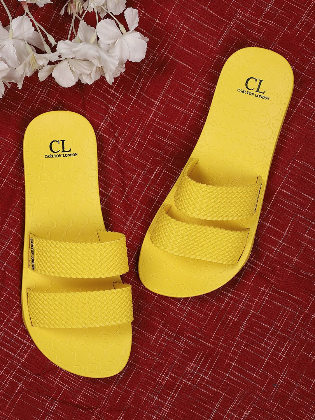 Carlton London Women Yellow Sliders Price in India