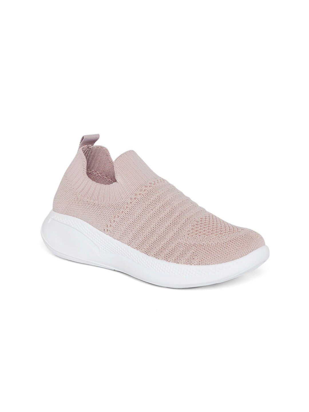 Forever Glam by Pantaloons Women Pink Woven Design PU Slip-On Sneakers Price in India