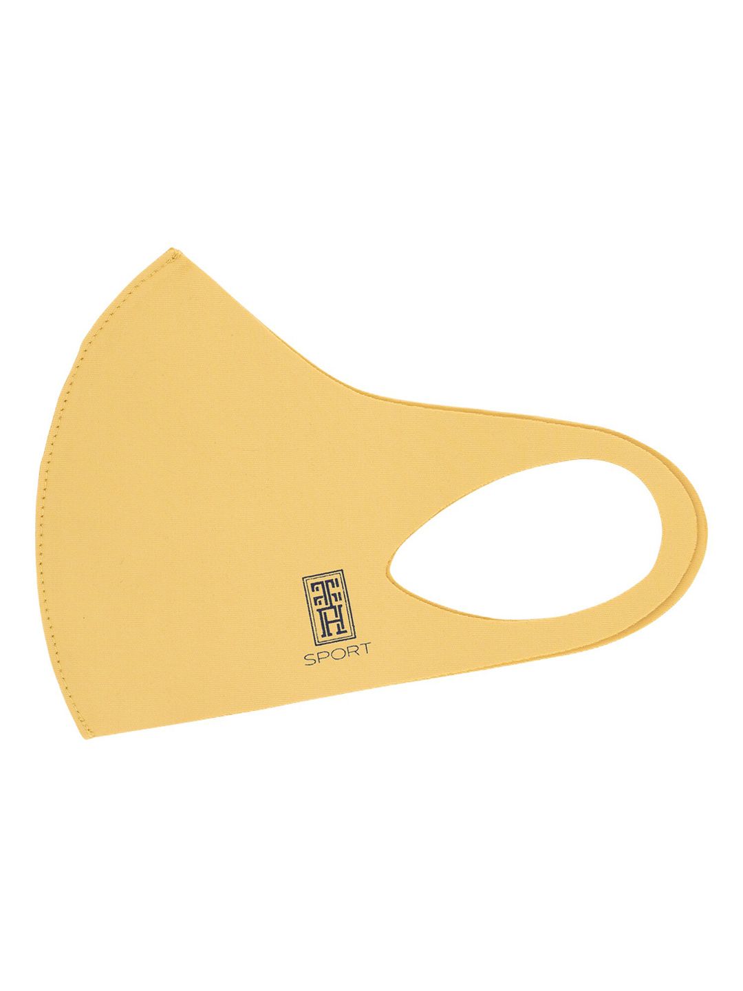 The Tie Hub Kids Yellow Solid Single 1-Ply Reusable Sports Outdoor Cloth Mask Price in India