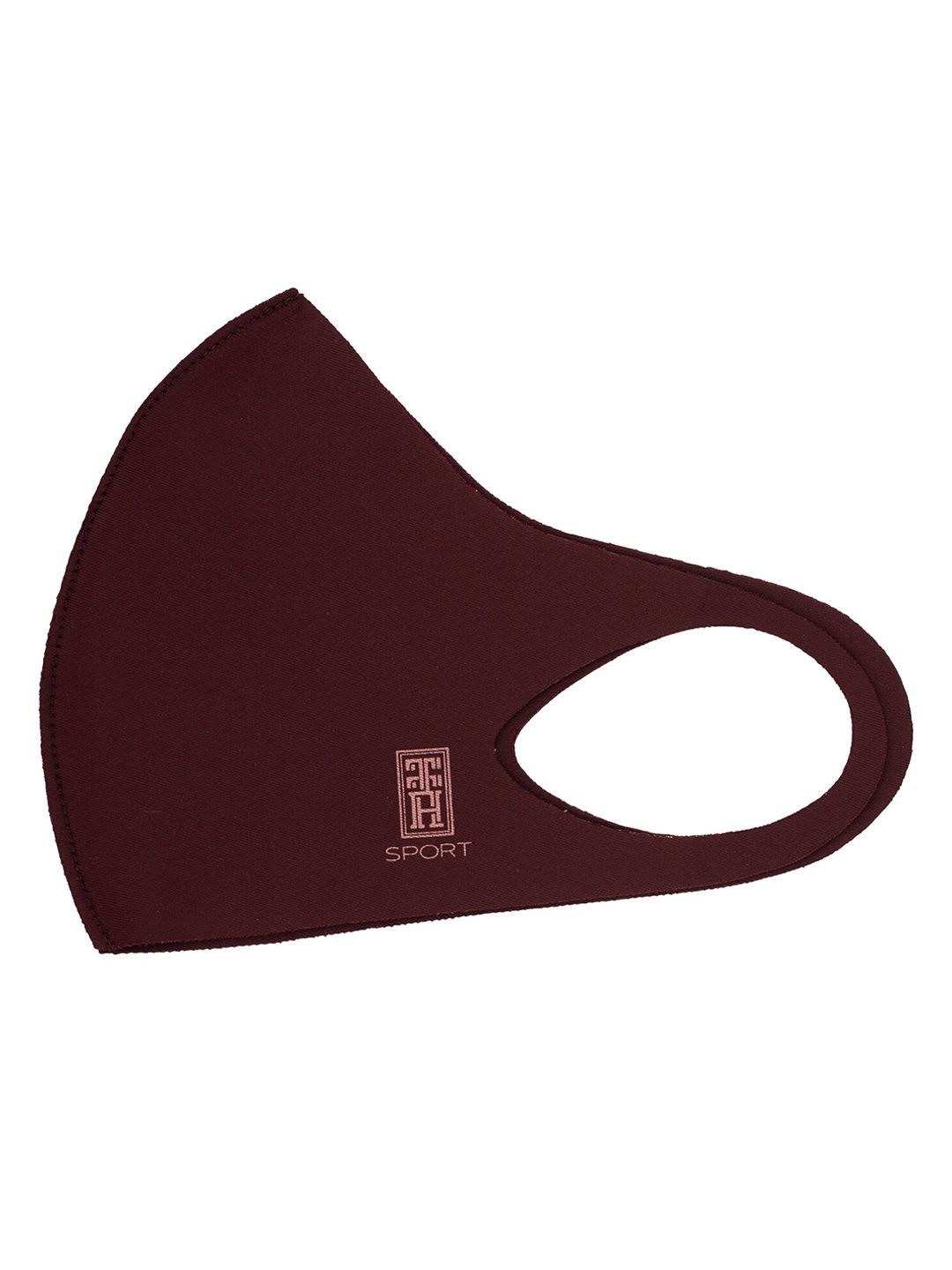 The Tie Hub Unisex Maroon Solid Single Ply Reusable Sports Outdoor Cloth Mask Price in India