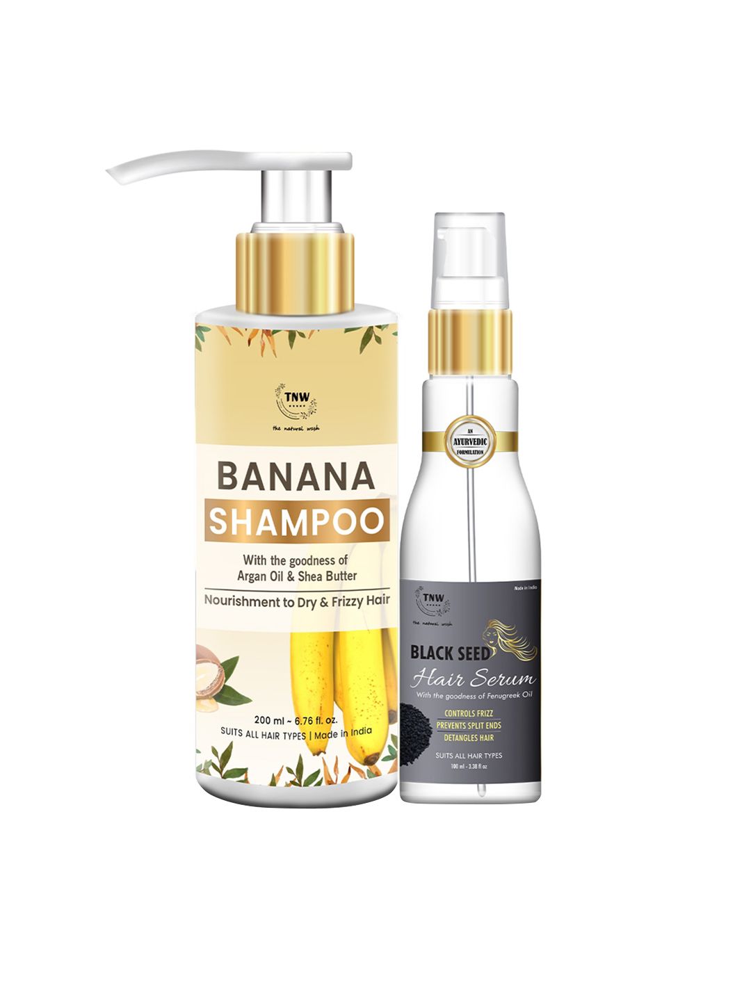 TNW the natural wash Banana Shampoo and Hair Serum For Smooth & Frizz-Free Hair Price in India