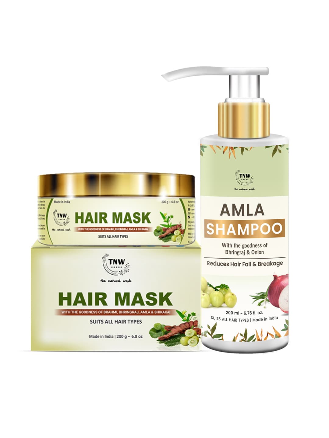 TNW the natural wash Hair Care Kit (Amla Shampoo + Amla Hair Mask) 400 ml Price in India