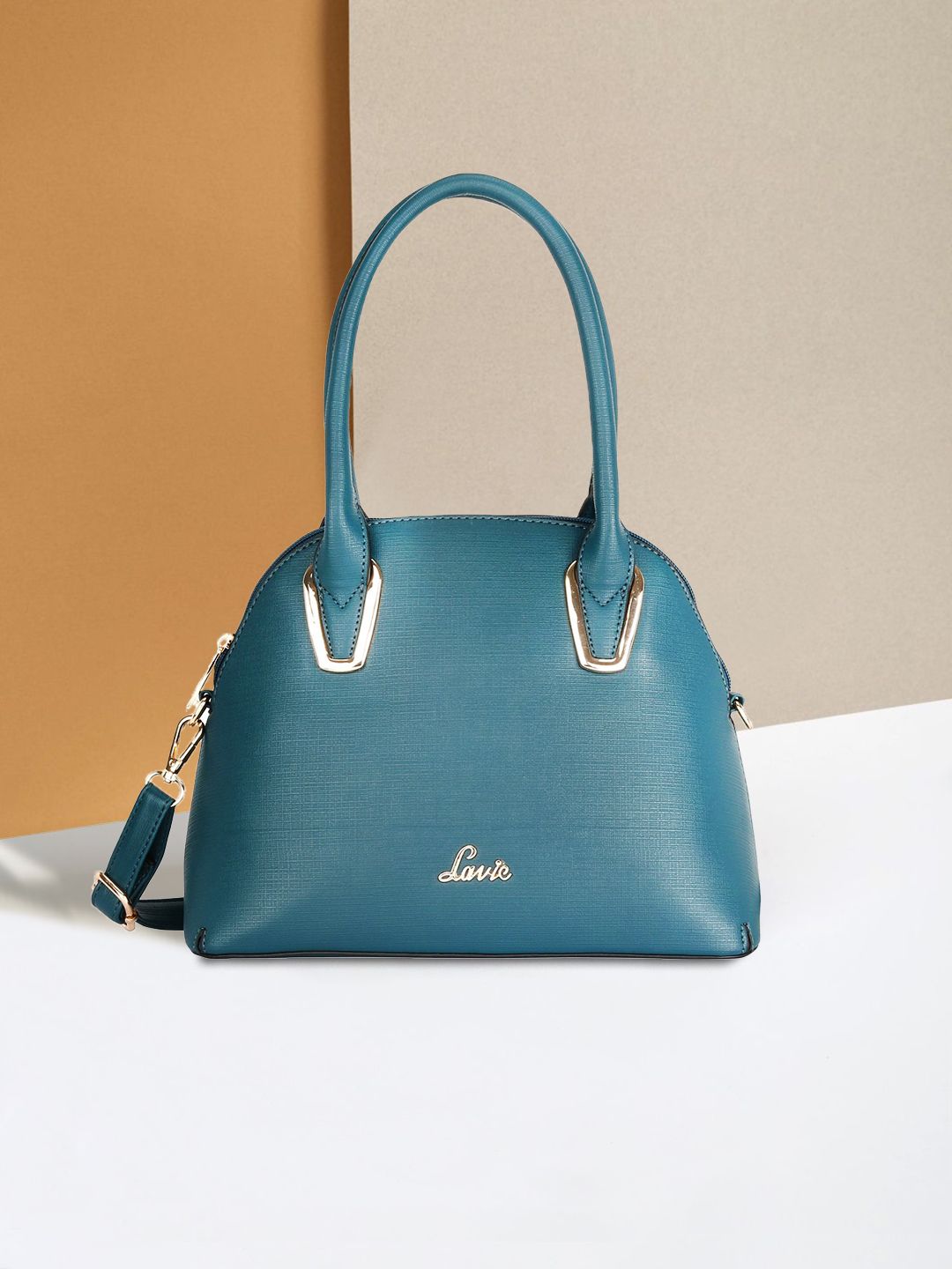 Lavie Teal PU Structured Handheld Bag Price in India