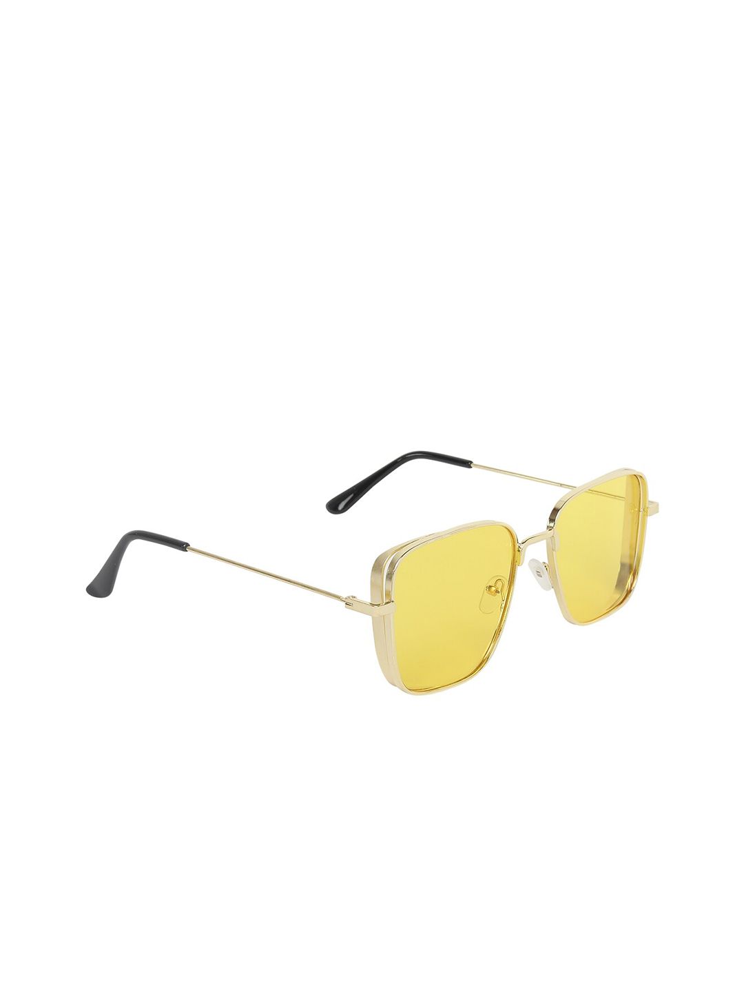 ALIGATORR Unisex Yellow Lens & Gold-Toned UV Protected Square Sunglasses AGR_GOLD Price in India