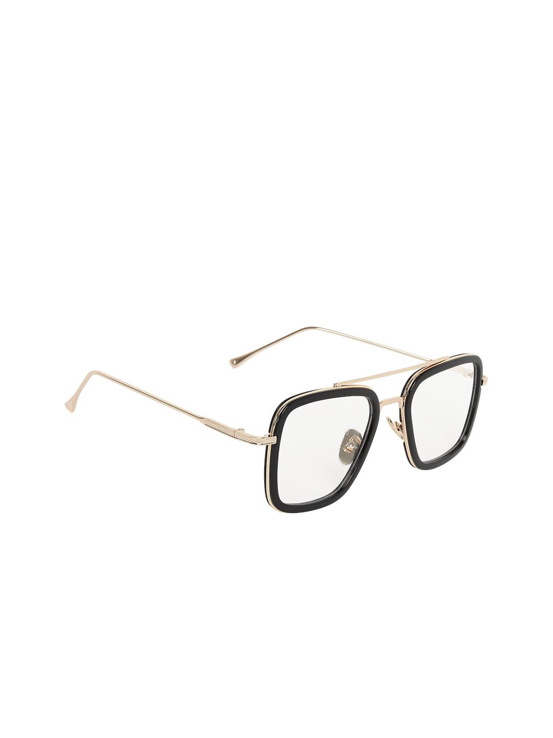 ALIGATORR Unisex Clear Lens & Black Wayfarer Sunglasses - AGR_TONY_CLEAR-Clear Price in India