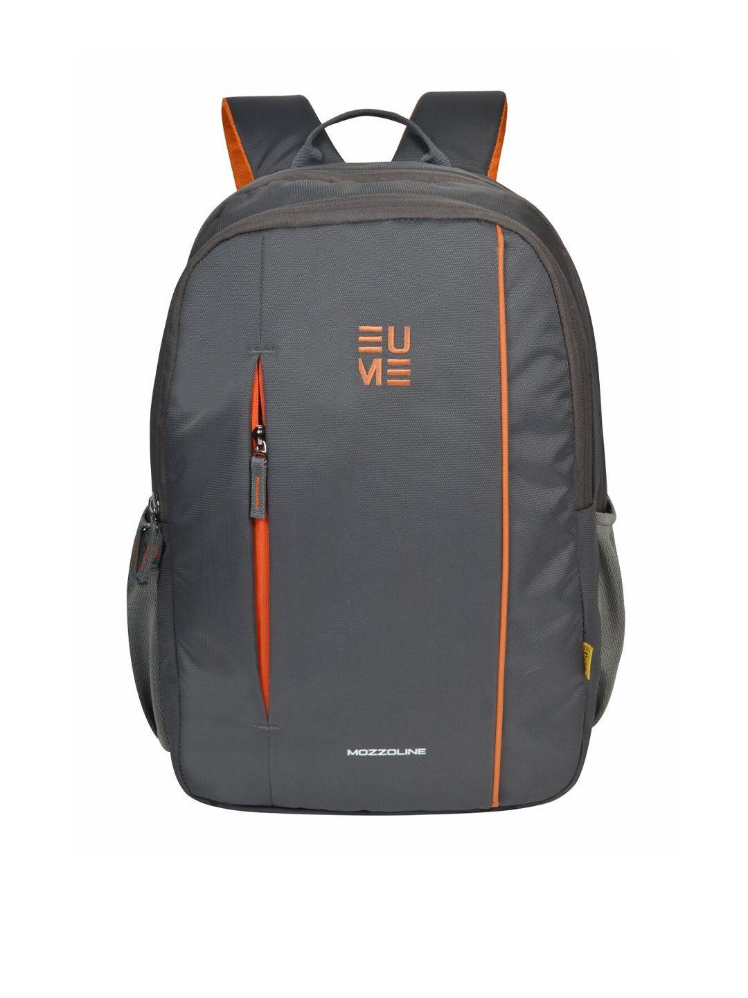 EUME Unisex Grey & Orange Backpack Price in India