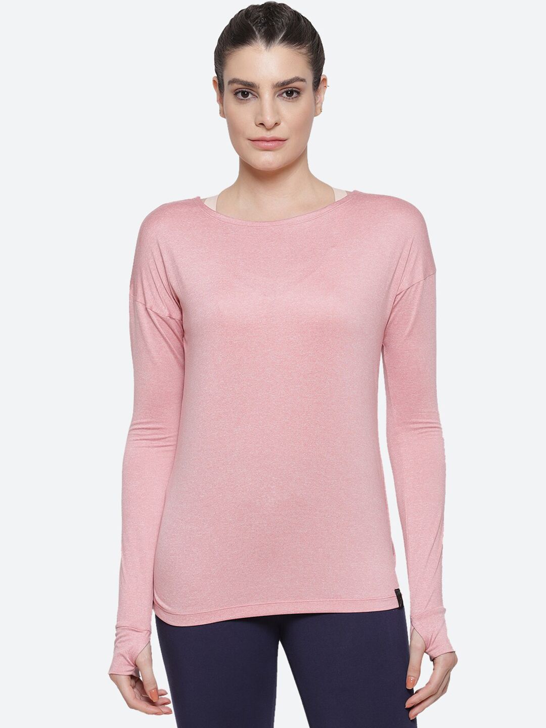 ASICS Women Pink Cut Outs Training T-shirt W LS Price in India