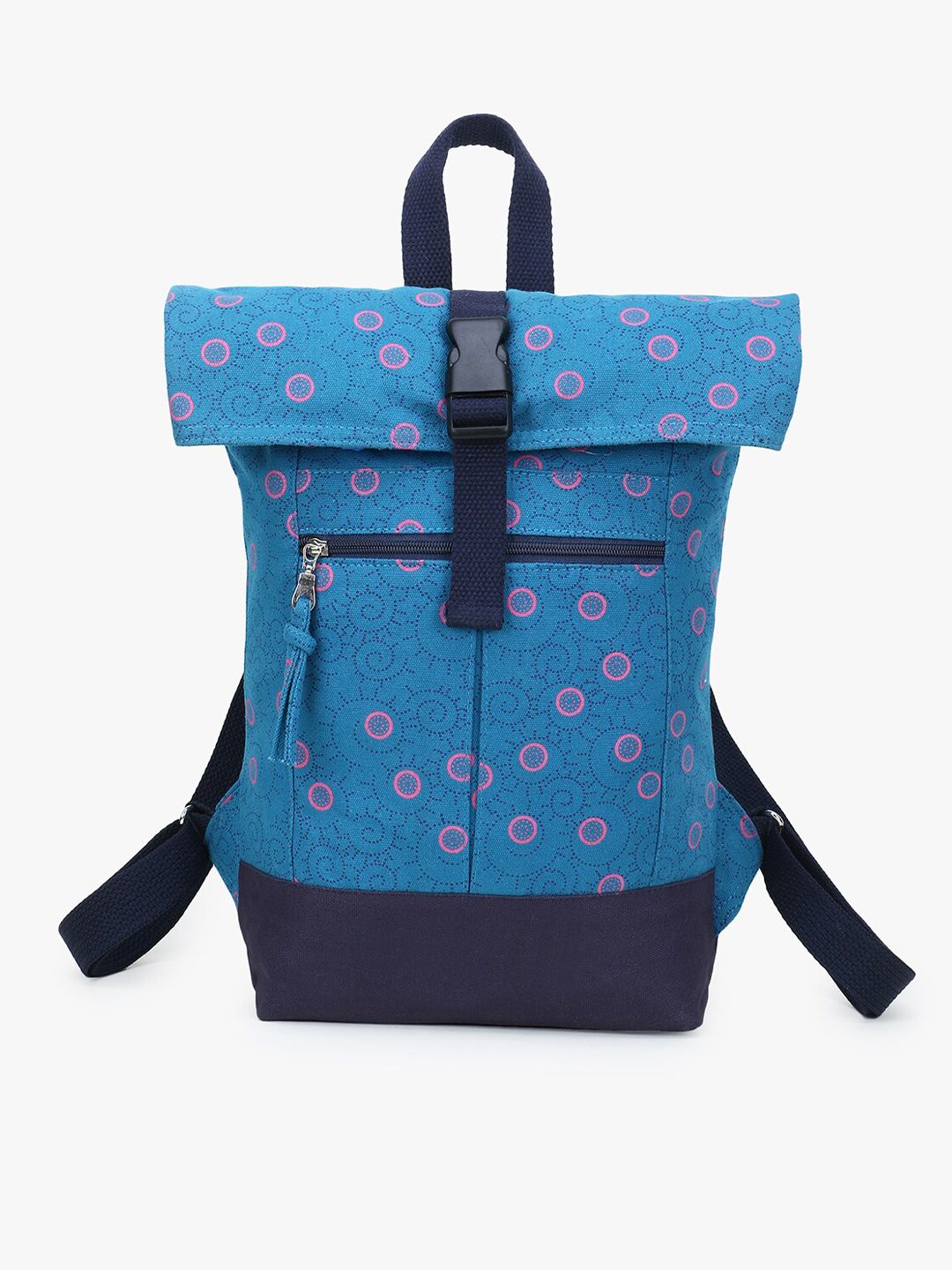 Anekaant Women Blue & Black Printed Backpack Price in India