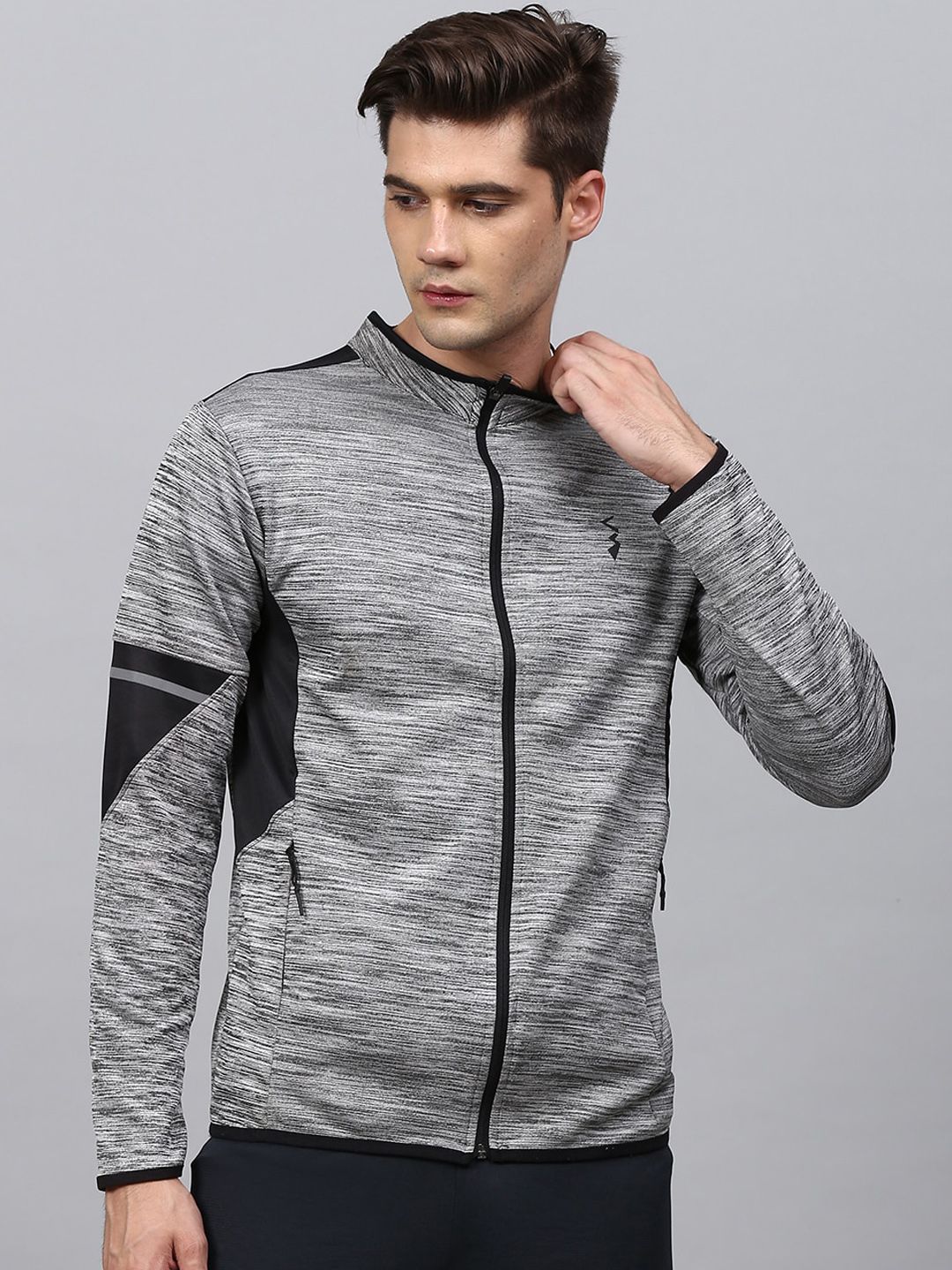 CAHOOT Men Grey Windcheater Outdoor Sporty Jacket