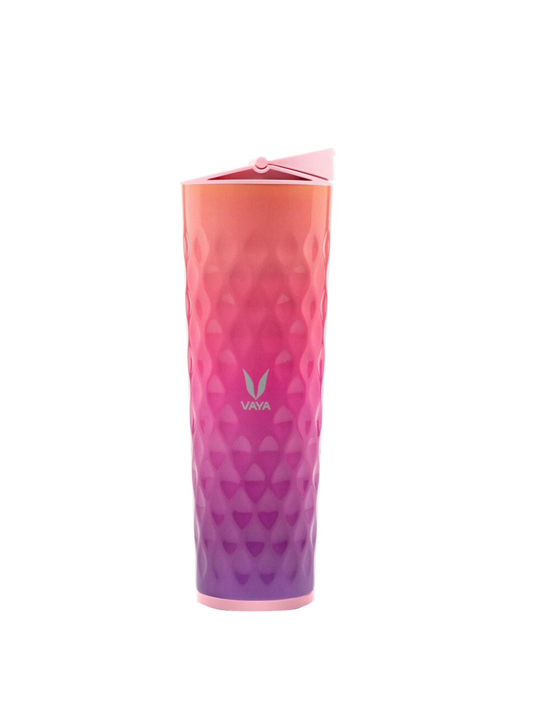 Vaya Pink & Purple Printed Stainless Steel Vacuum Insulated Bottle 600ml Price in India