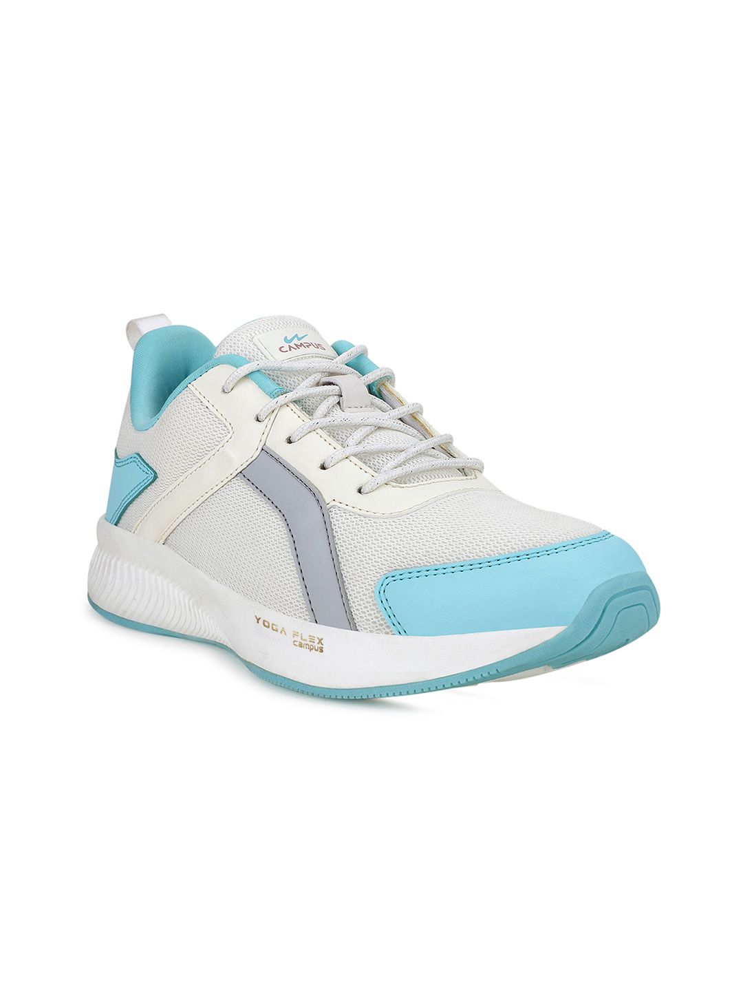 Campus Women White Mesh Running Shoes