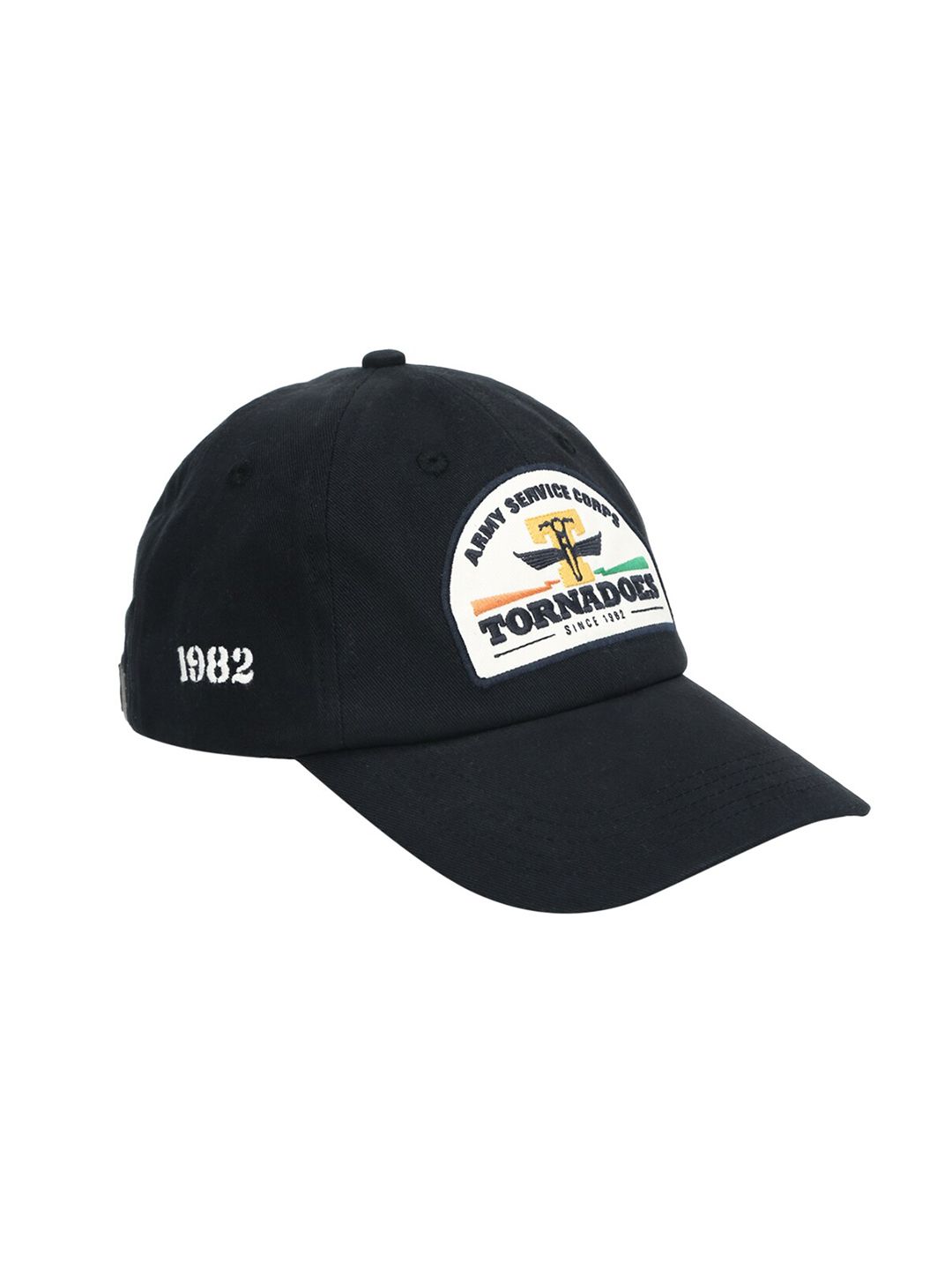 Royal Enfield Unisex Black Printed Tornadoes Baseball Cap Price in India