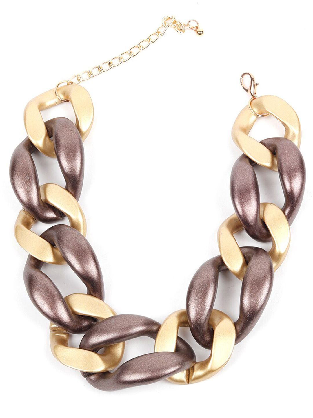 ODETTE Brown & Gold-Toned Necklace Price in India