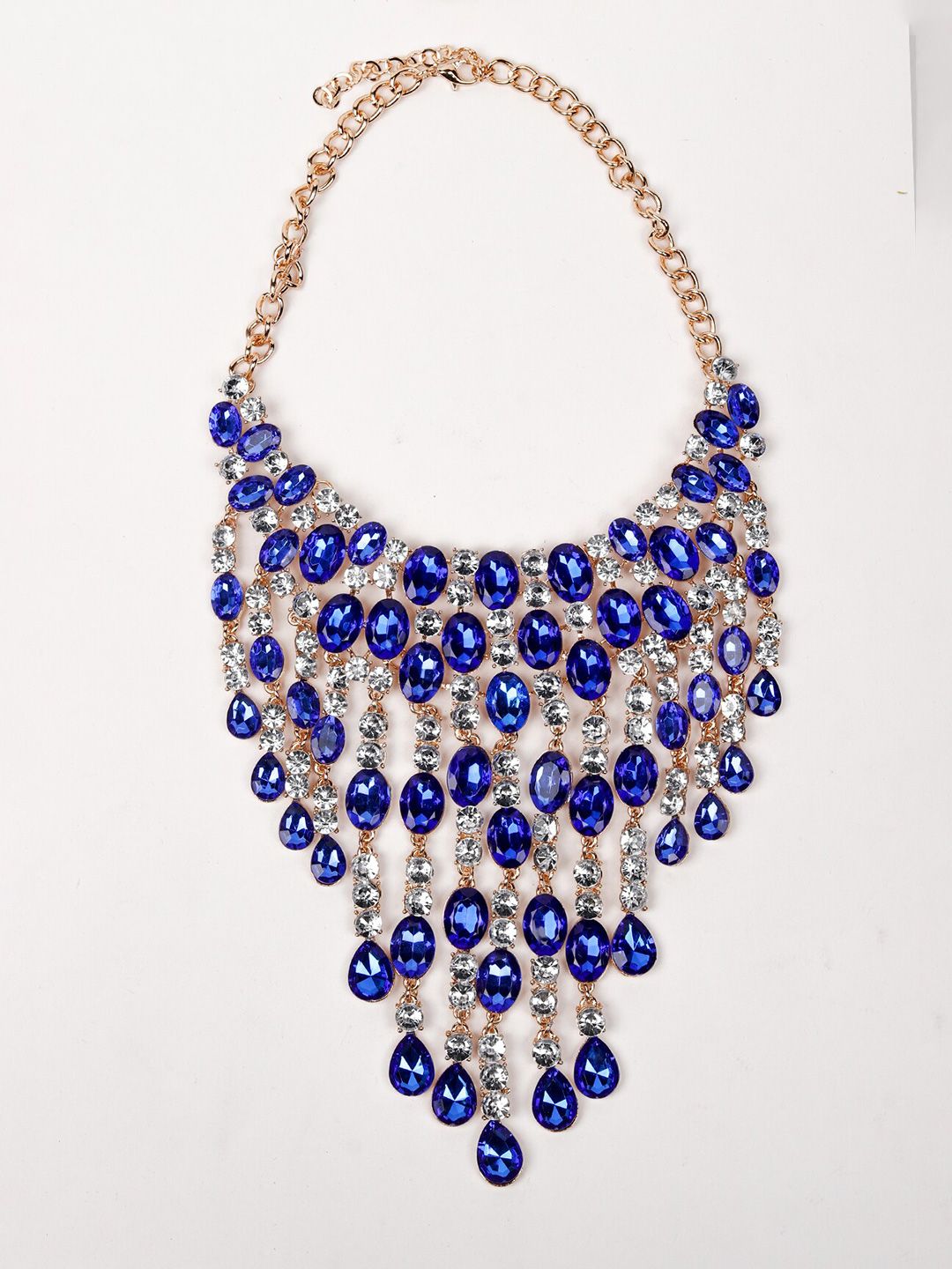 ODETTE Blue & Gold-Toned Statement Necklace Price in India