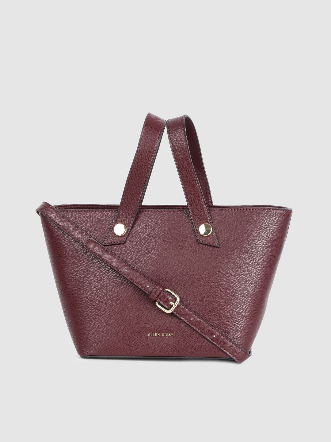 Allen Solly Women Burgundy Solid Structured Handheld Bag Price in India