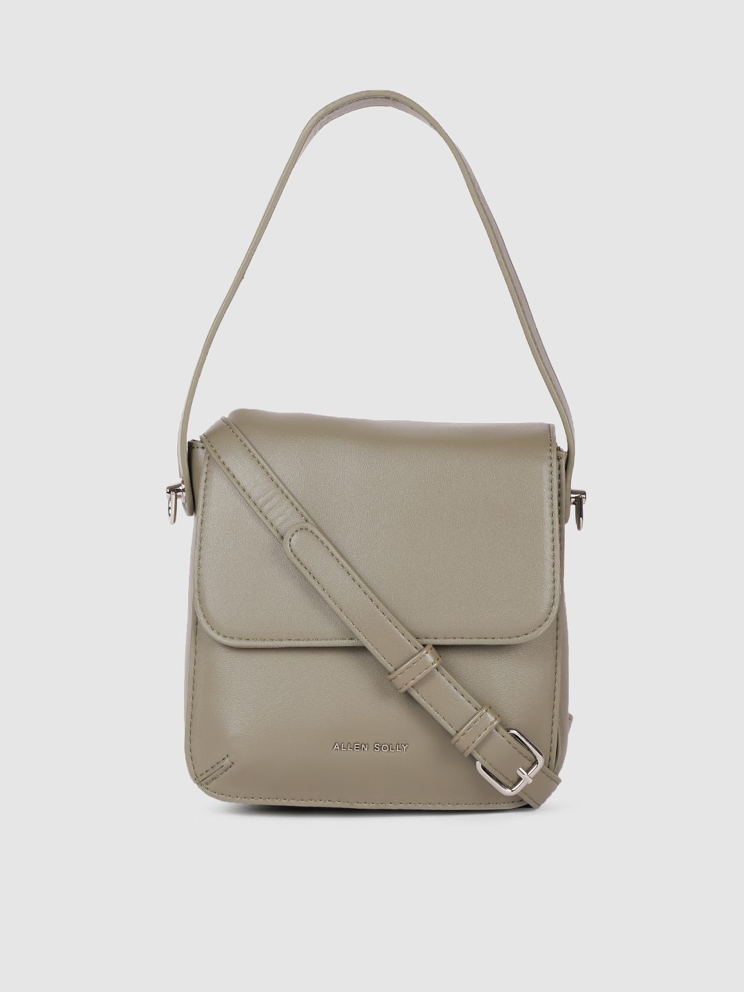 Allen Solly Olive Green Solid Sling Bag Price in India
