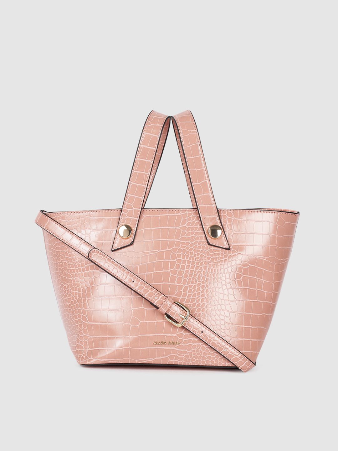 Allen Solly Pink Textured Handheld Bag Price in India