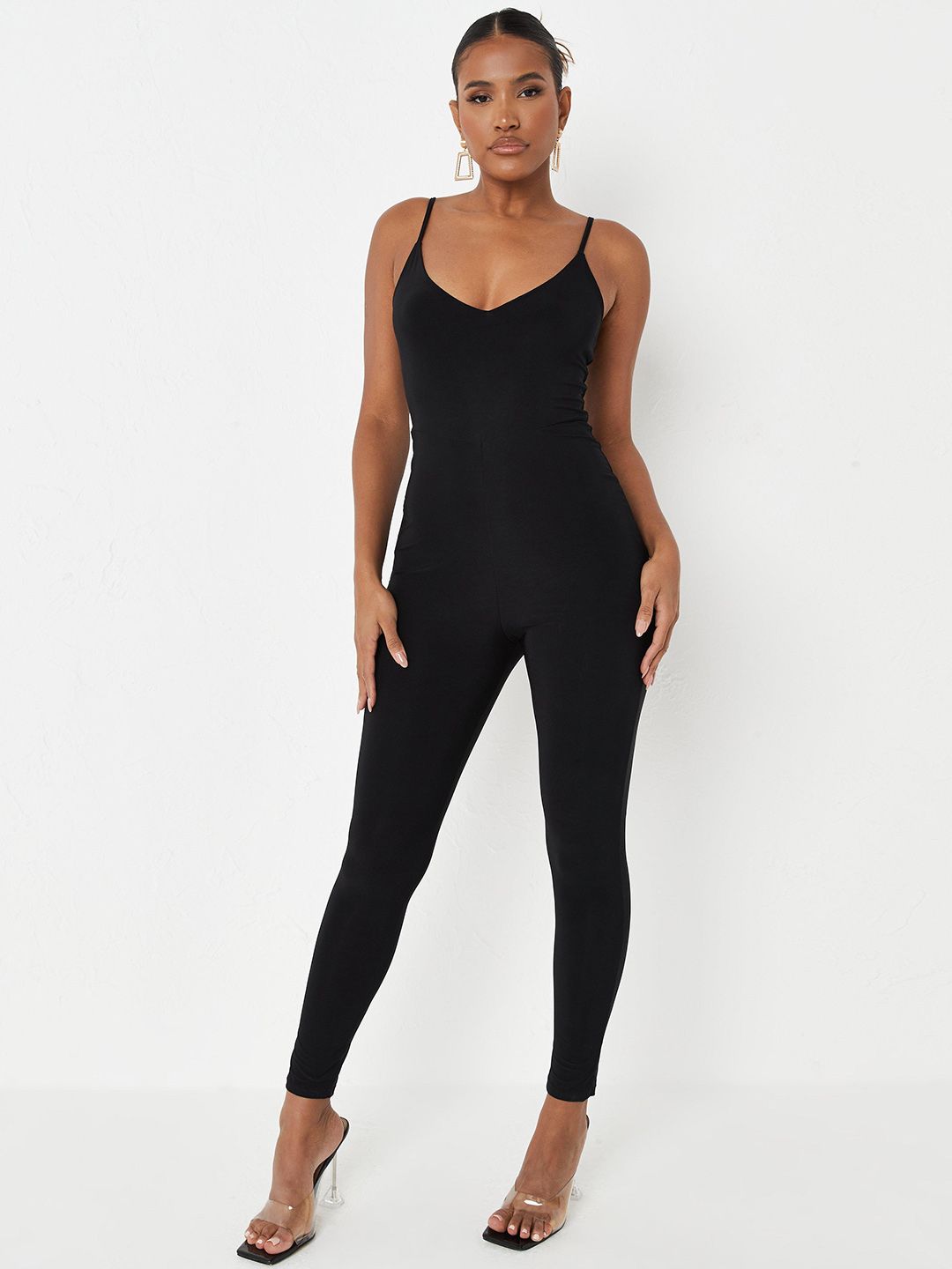 Missguided Black Basic Jumpsuit Price in India