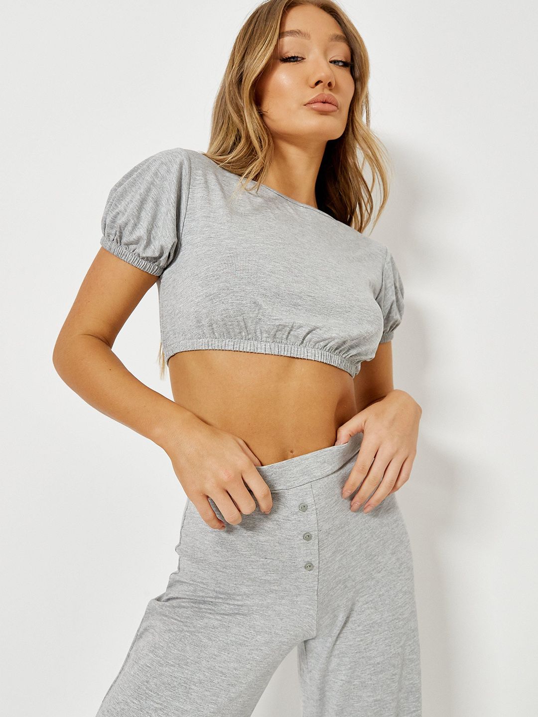 Missguided Women Grey Solid Pyjamas Set Price in India