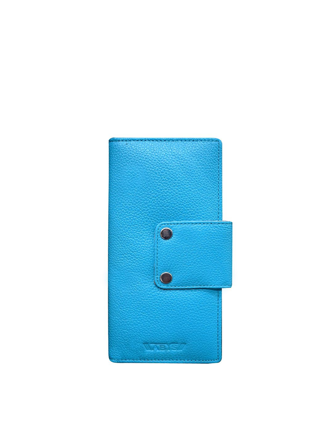 ABYS Women Blue Textured Leather Two Fold Wallet Price in India