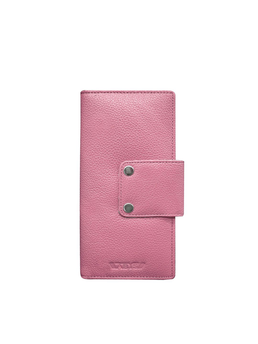 ABYS Pink Textured Two Fold Wallet Price in India