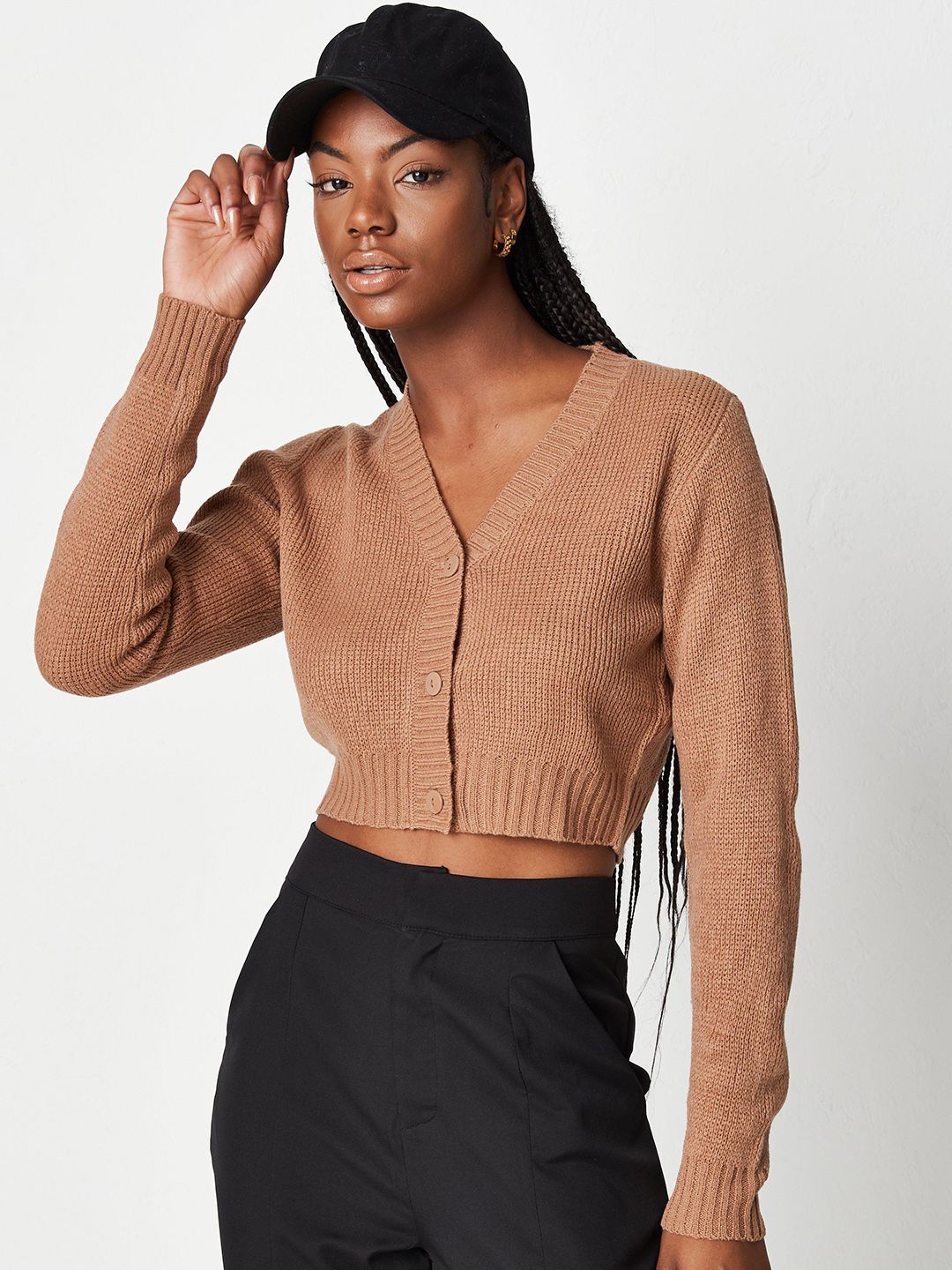 Missguided Women Brown Cardigan Price in India