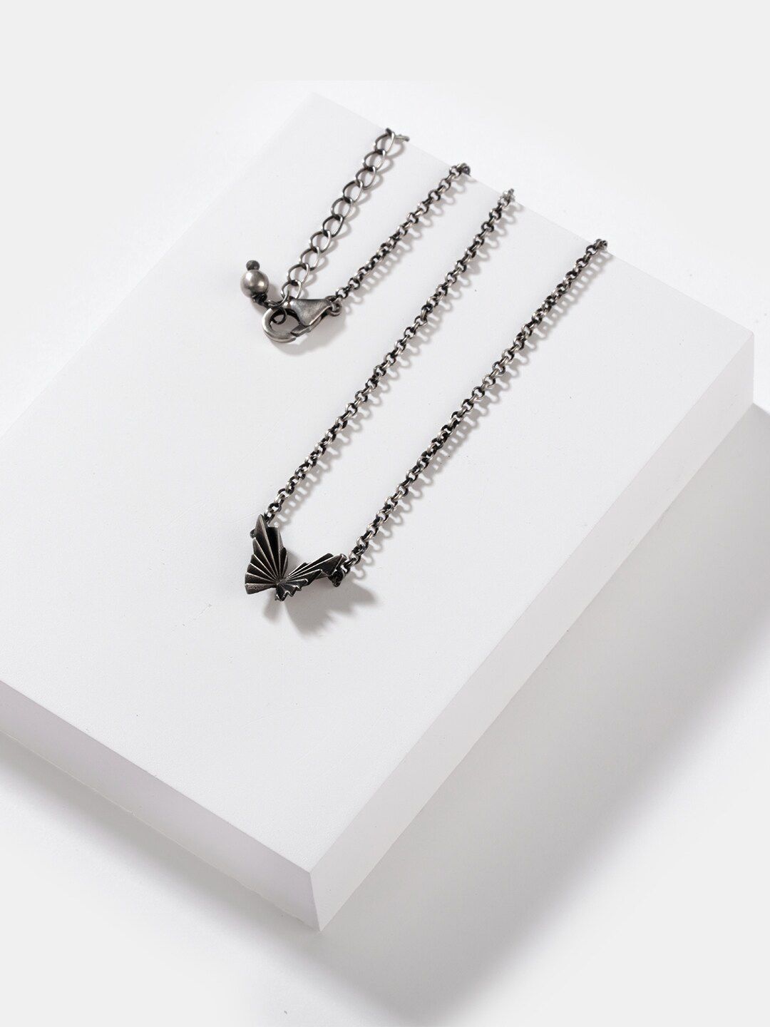 SHAYA Silver-Toned & Black 925 Sterling Silver Chasing My Childhood Dreams Necklace Price in India