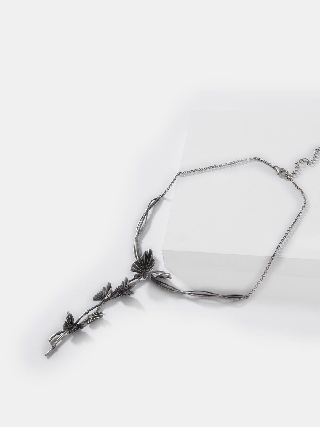 SHAYA Women Silver-Toned Chasing My Unknown Limits Necklace Price in India