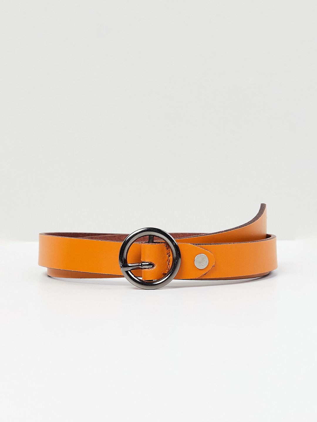 max Women Orange Leather Belt Price in India