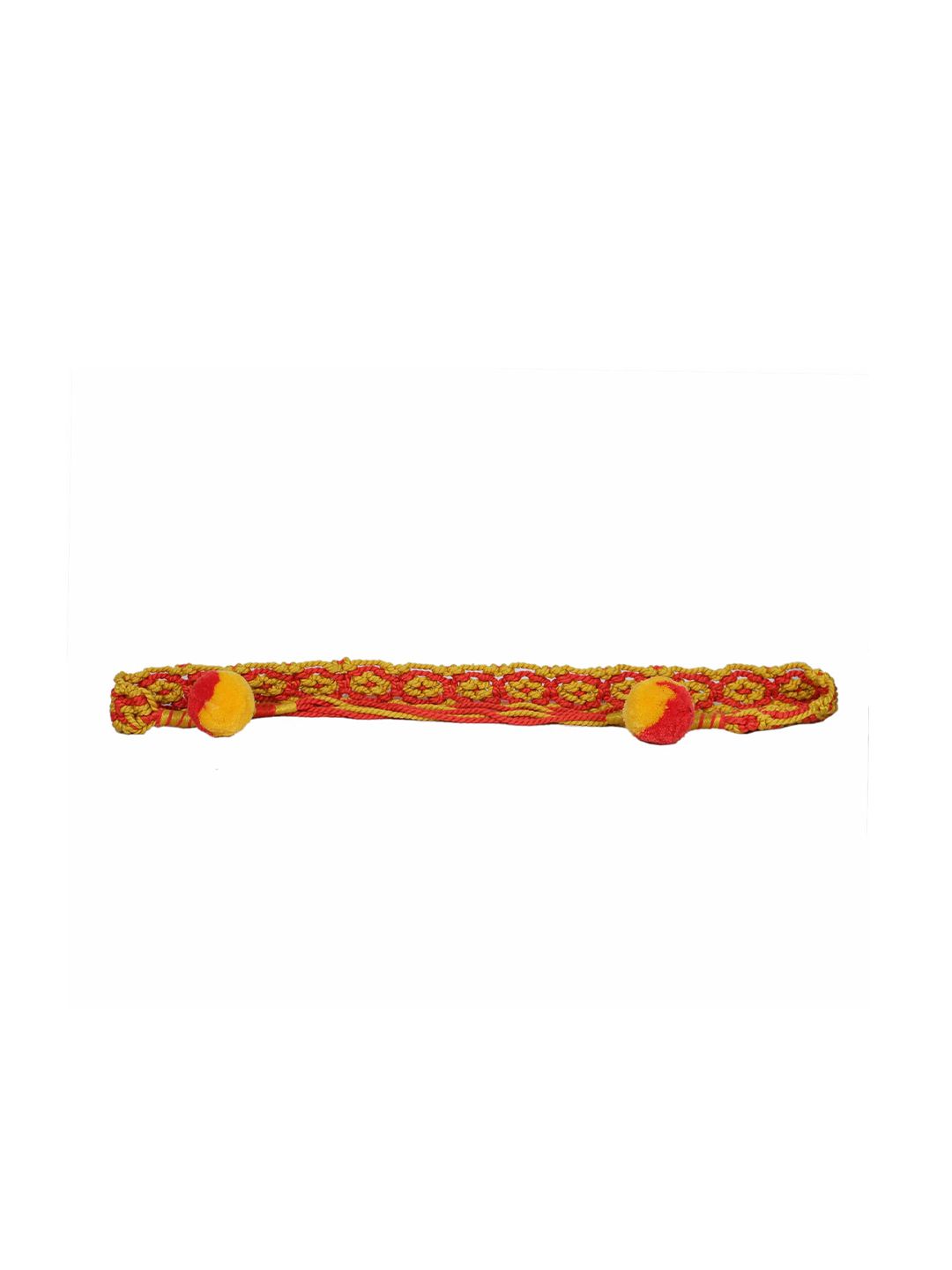 Diwaah Women Red & Yellow Embellished Pure Cotton Belt Price in India