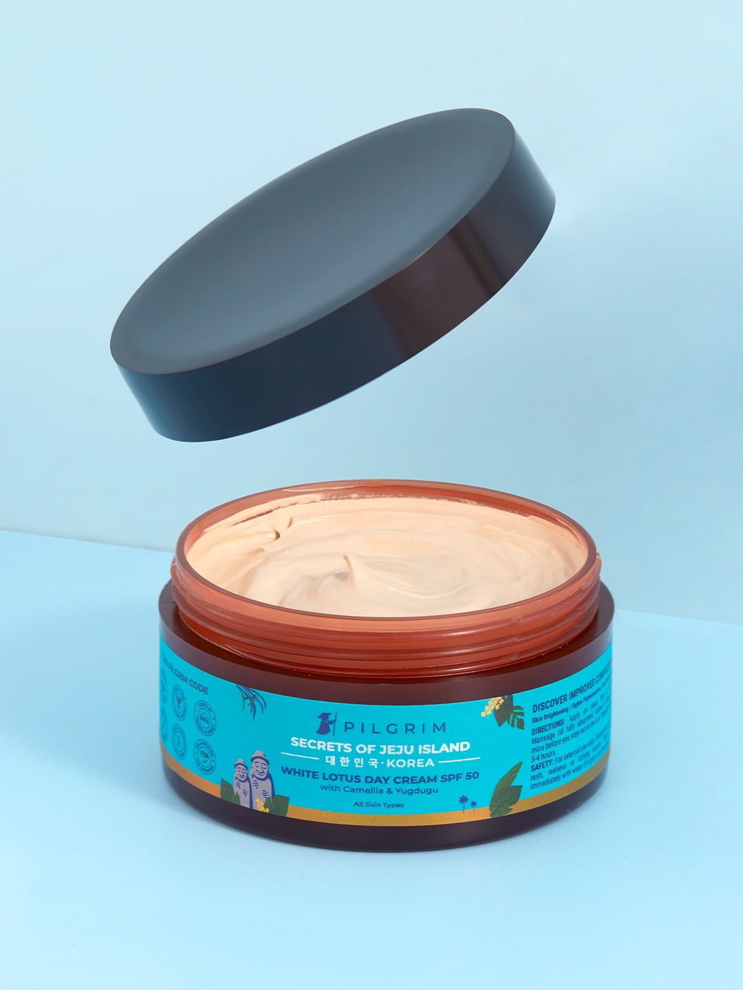 Pilgrim White Lotus Day Cream SPF 50 with Hyaluronic Acid- Skin Brightening & Pigmentation