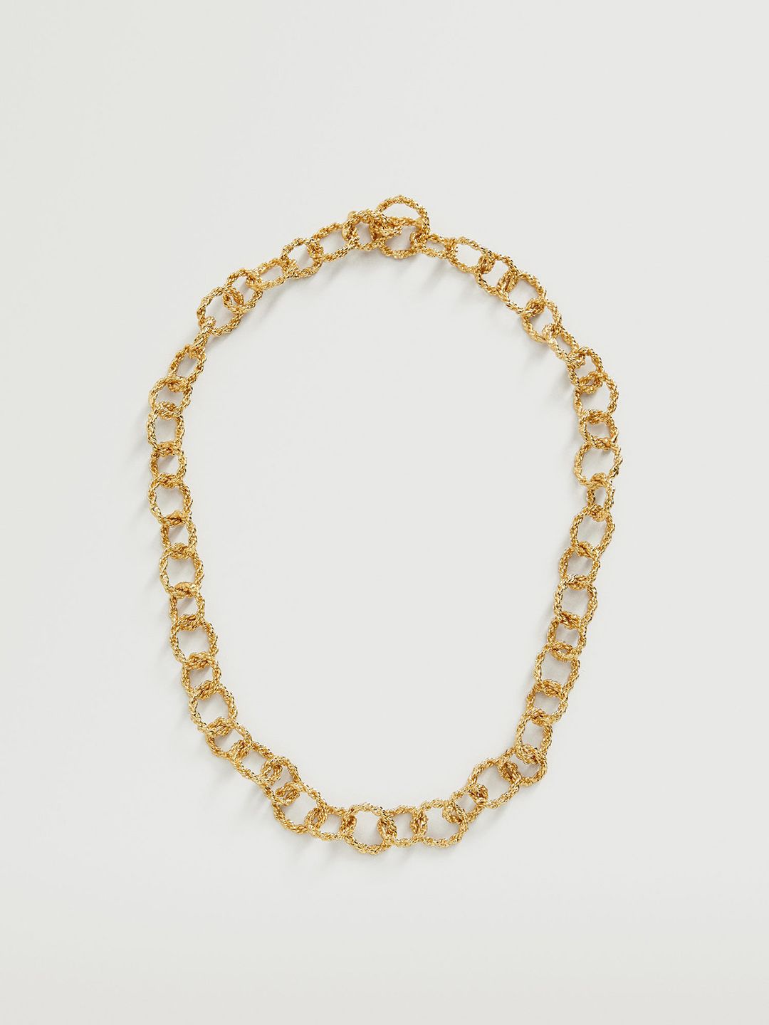MANGO Gold-Toned Link Necklace Price in India