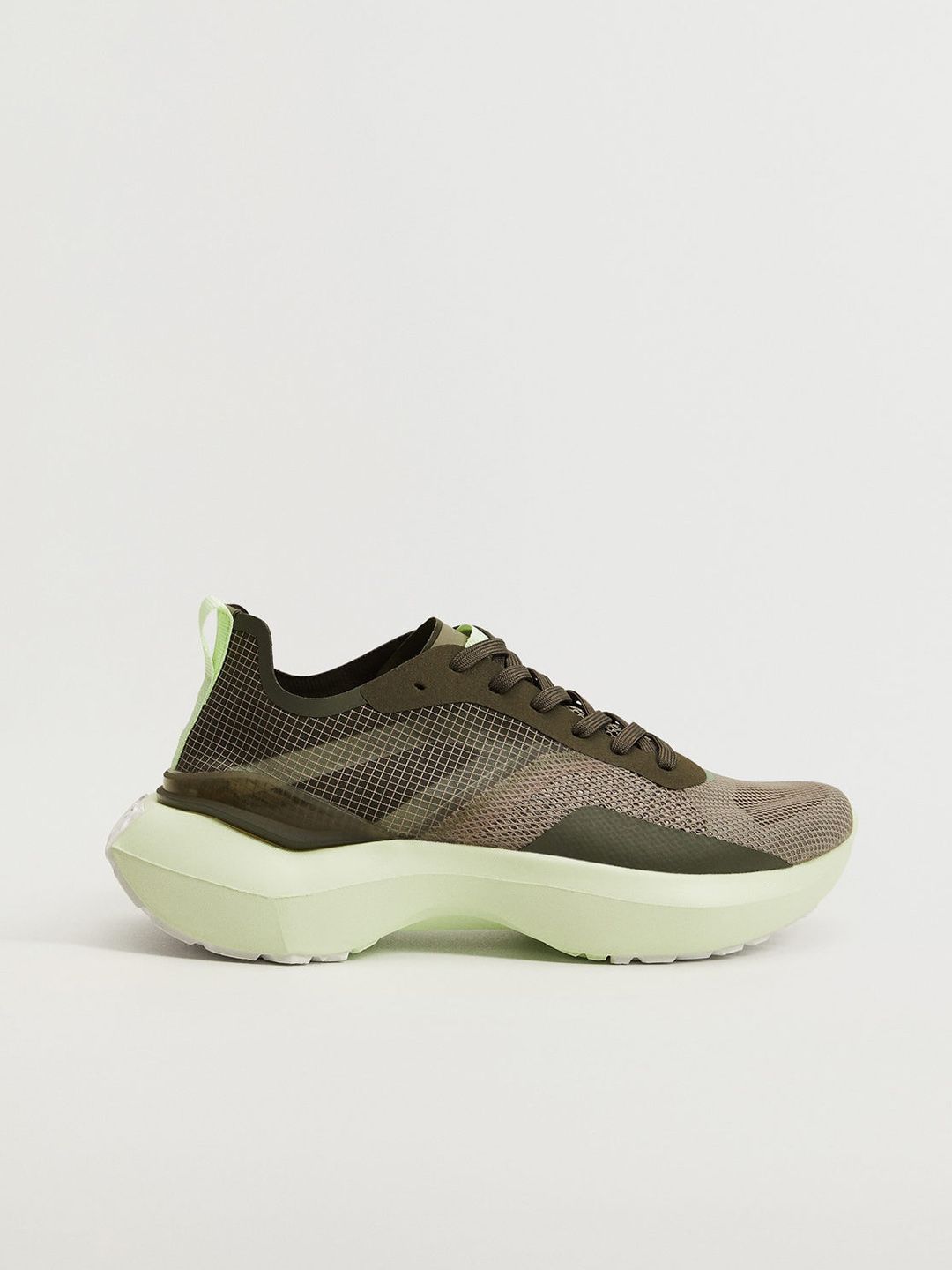 MANGO Women Olive Green Woven Design Sports Shoes Price in India