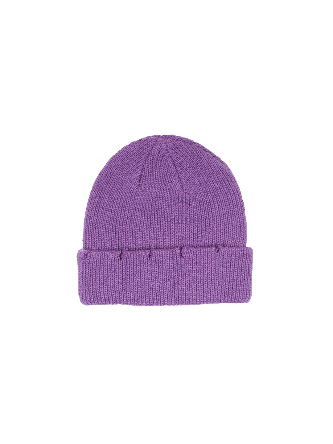 FabSeasons Unisex Purple Stretchable Acrylic Beanie Price in India