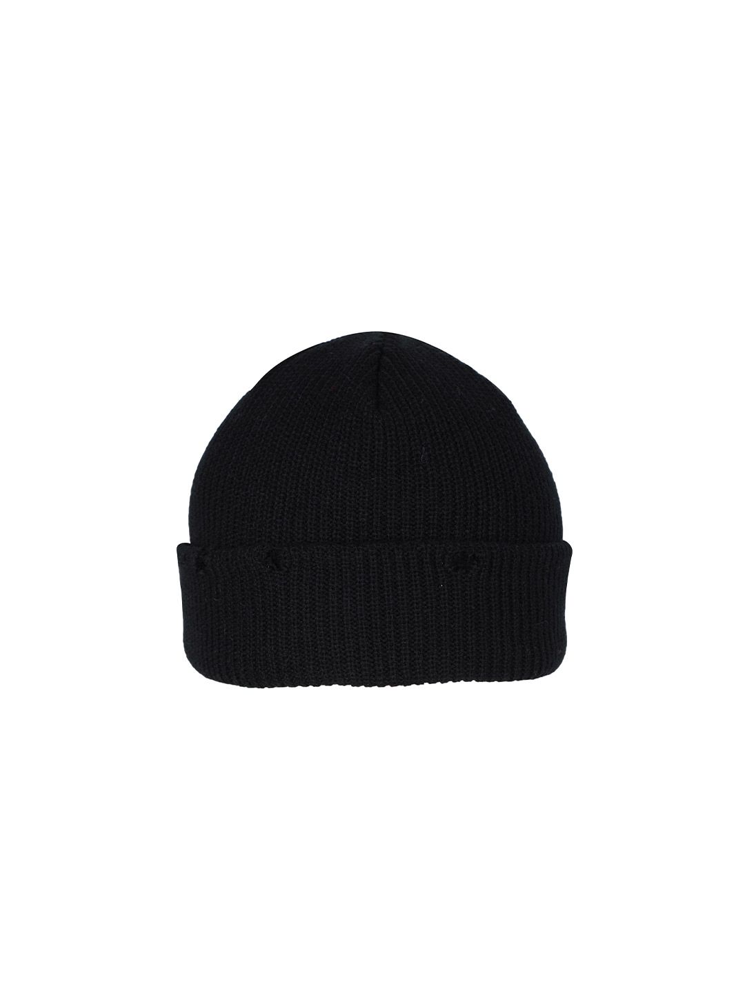 FabSeasons Unisex Black Stretchable Acrylic Beanie Price in India