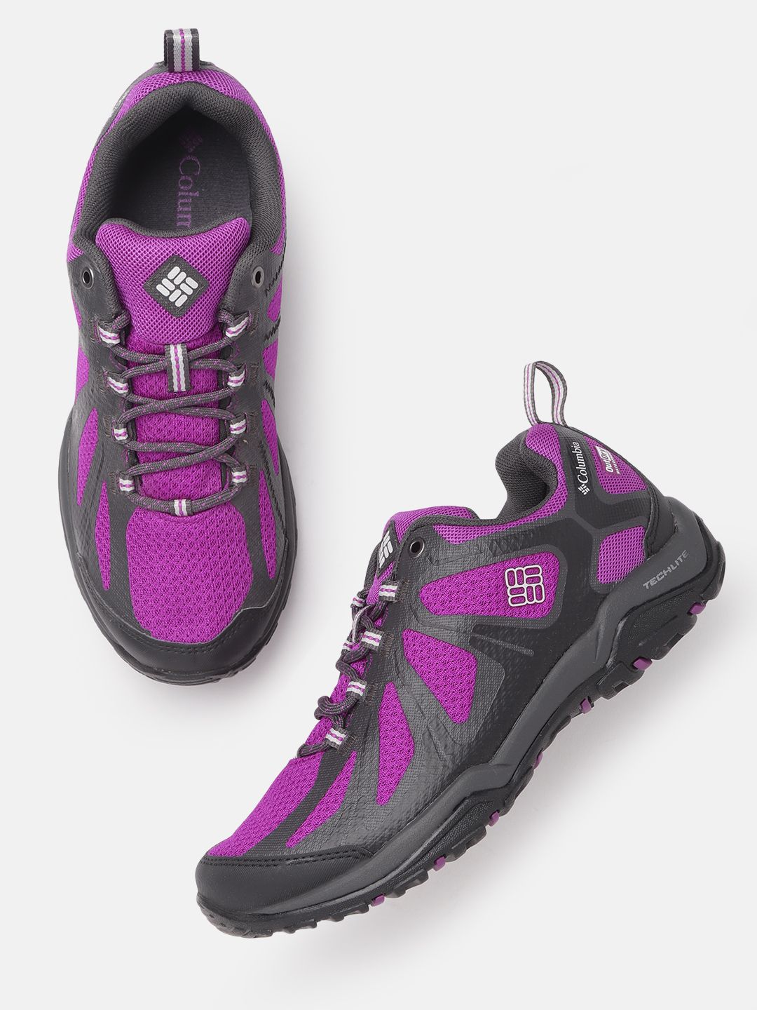 Columbia Women Purple & Black PEAKFREAK XCRSN II XCEL LOW OUTDRY Trekking Non-Marking Shoe Price in India