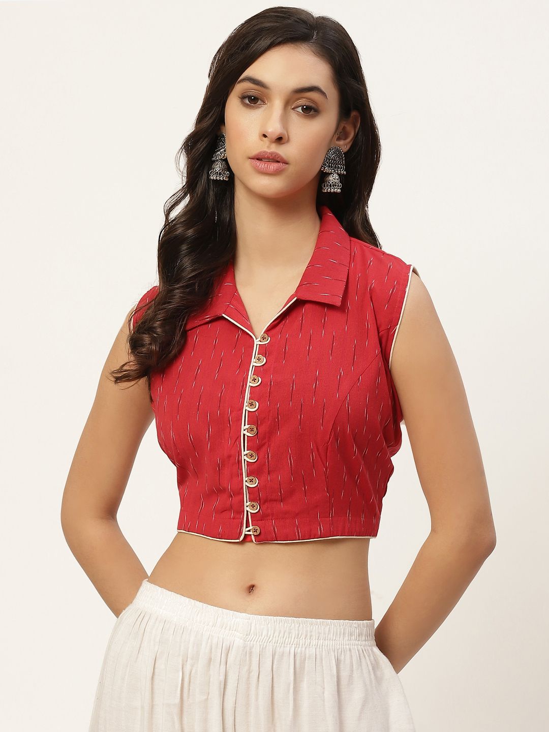 Shirt collar saree blouse sale