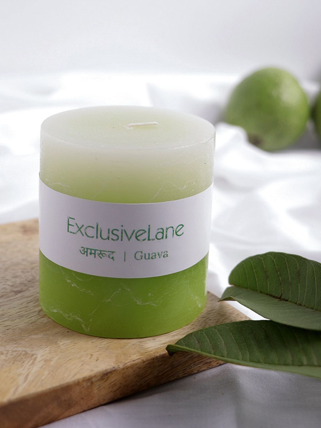 Handmade Guava Scented Pillar Candle -30 Hour Burn Time Price in India