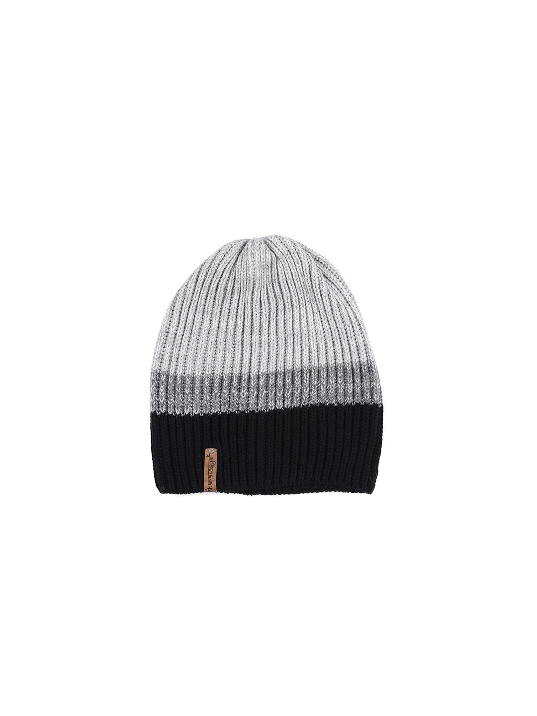 Bharatasya Women Grey & Black Beanie Price in India