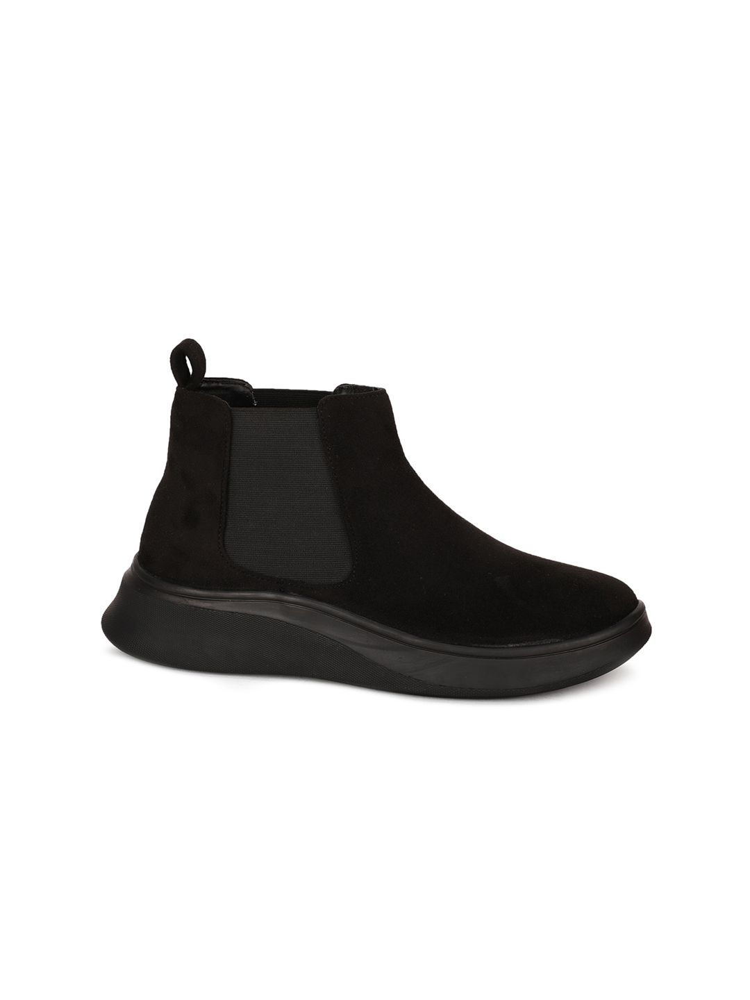 Bruno Manetti Black Suede Wedge Heeled Boots Price in India