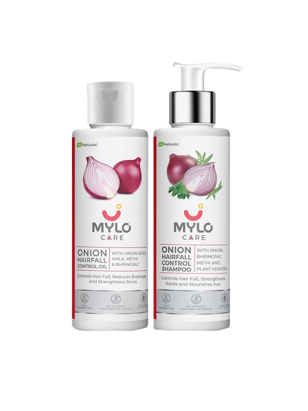 MYLO CARE Anti Hair Fall Combo ( Onion Oil & Onion Shampoo) 200 ml Each Price in India
