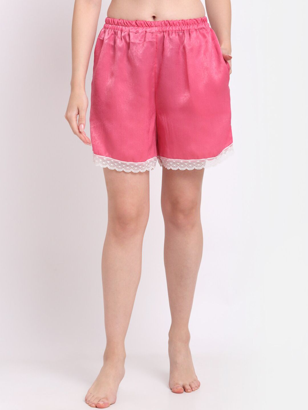 EROTISSCH Women Rose High-Rise Lounge Shorts Price in India