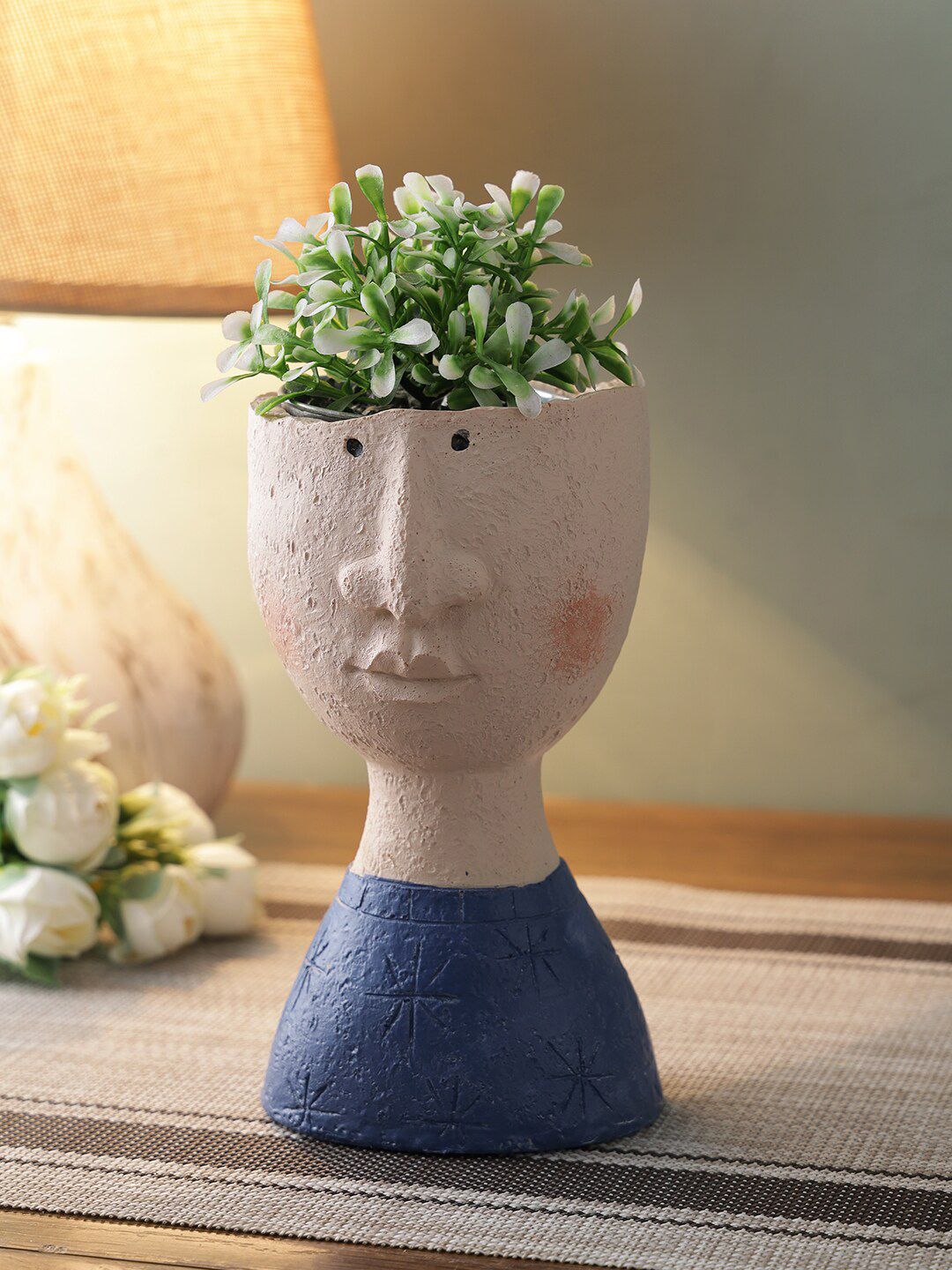 TAYHAA Blue Potrait Planter Price in India