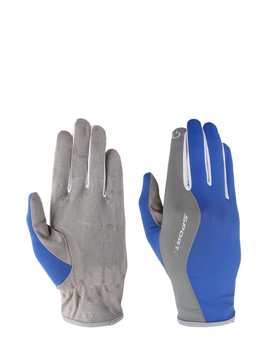 FabSeasons Unisex Blue & Grey Colour Blocked Cycling Gloves Price in India