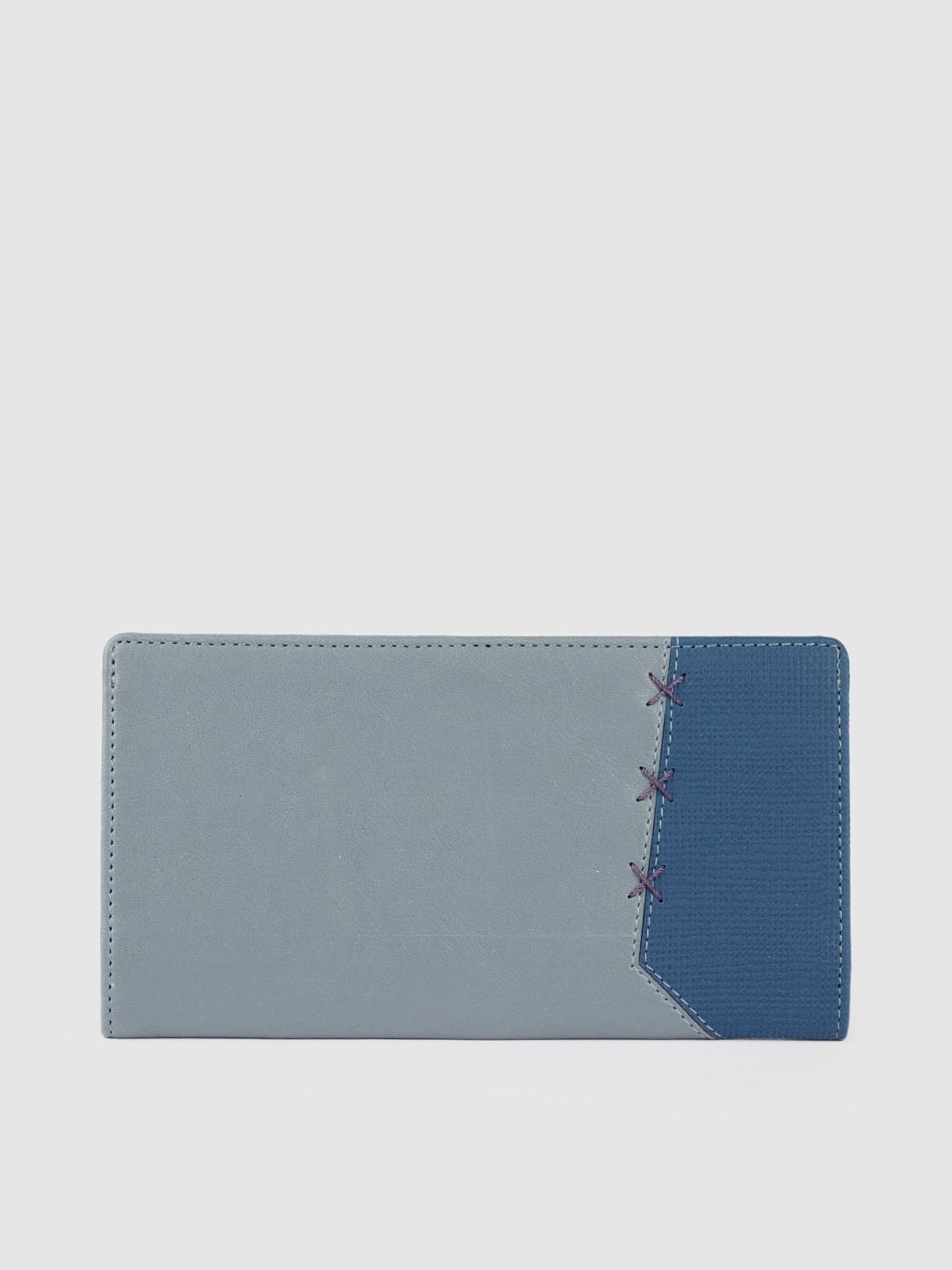 Baggit Women Blue Colourblocked Two Fold Wallet Price in India