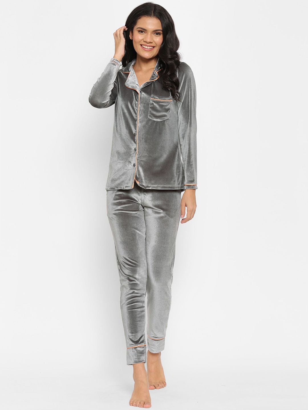 Sweet Dreams Women Grey Night suit Price in India