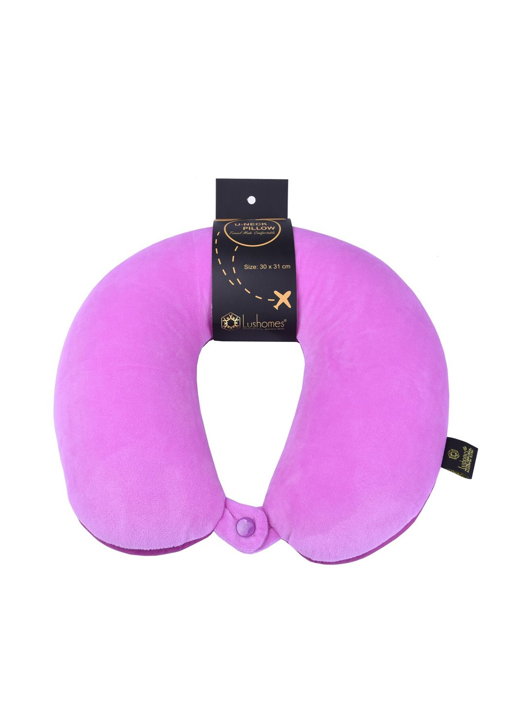 Lushomes Purple Solid Travel Pillow Price in India